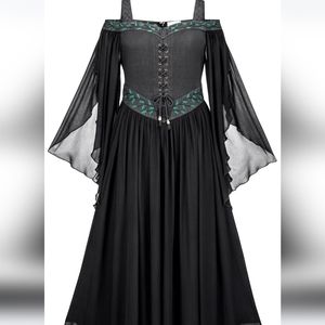 Plus size Holy Clothing Acacia Maxi Dress in Black